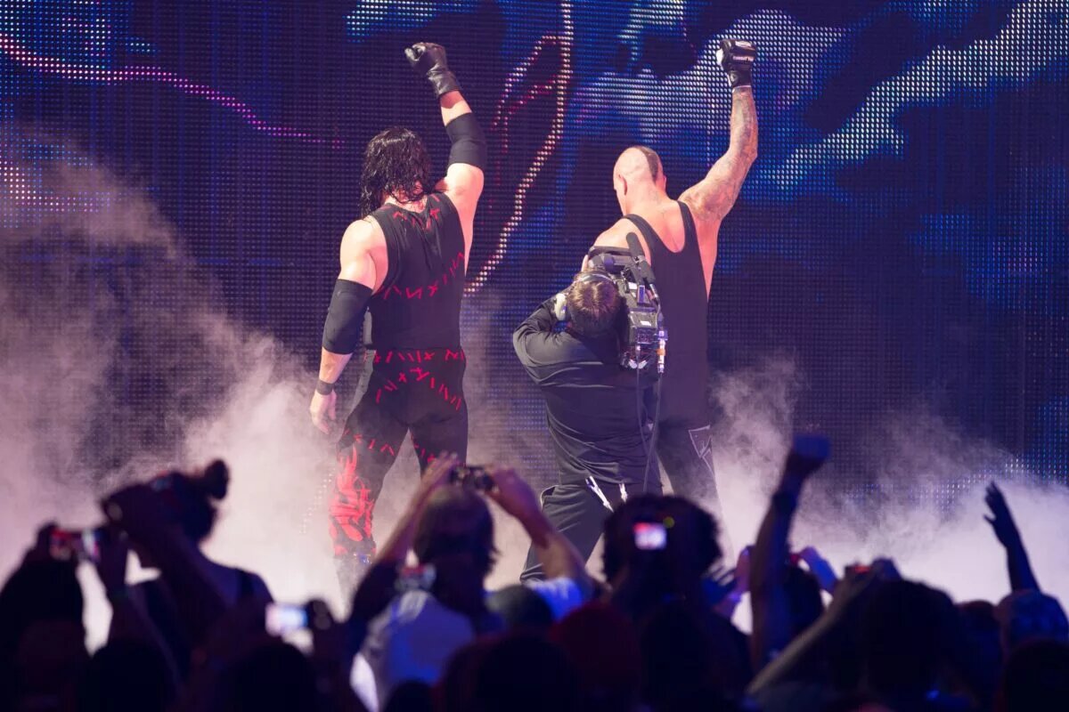 A photo of the WWE comeback of The Undertaker.