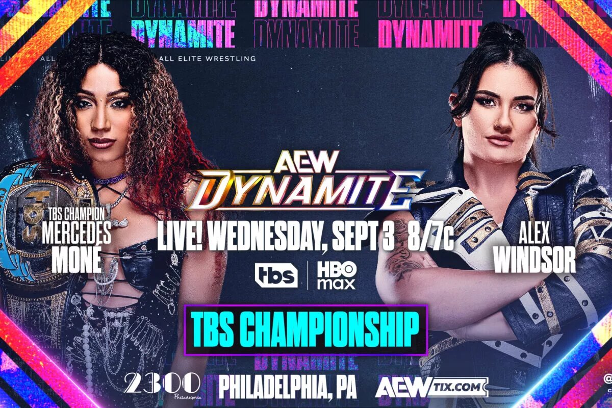 A graphic for the AEW Dynamite preview for September 3rd, 2025.