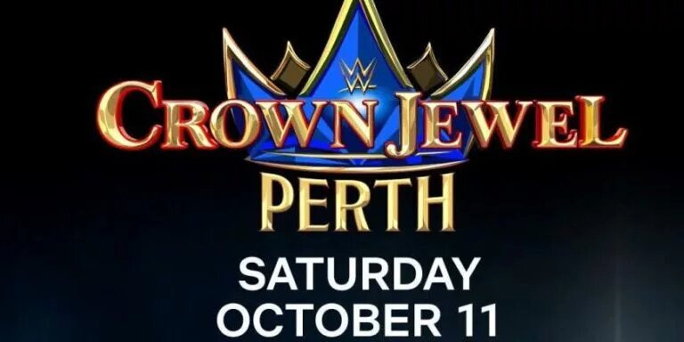 A graphic for WWE Crown Jewel 2025 in Perth, Australia.
