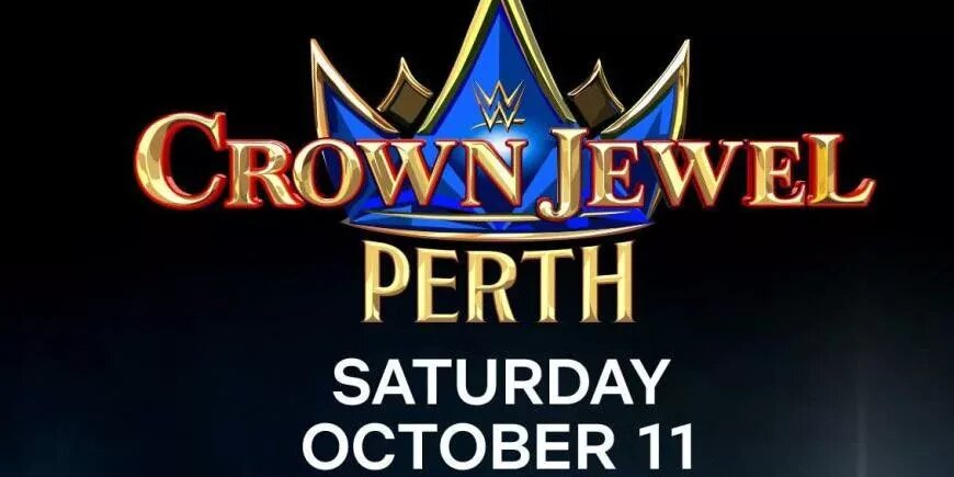 A graphic for WWE Crown Jewel 2025 in Perth, Australia.