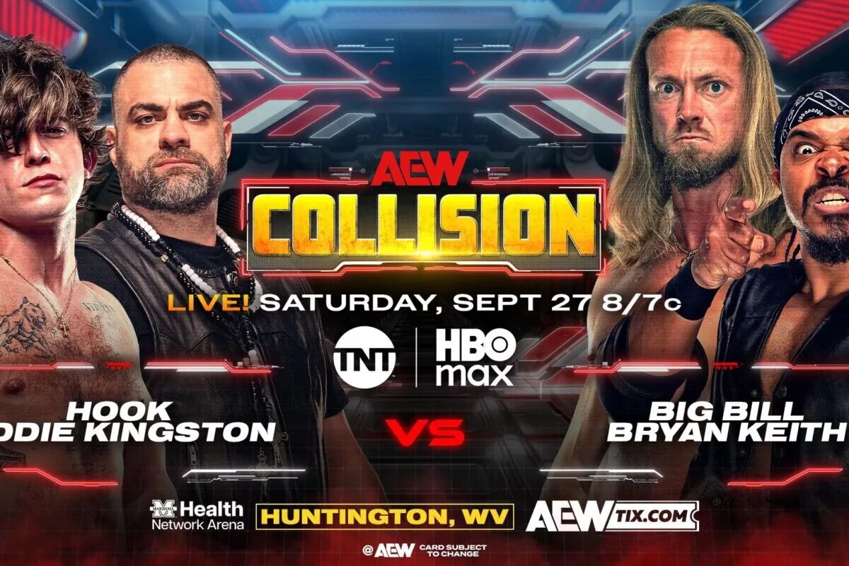 A graphic for the AEW Collision preview for the September 27, 2025 edition.