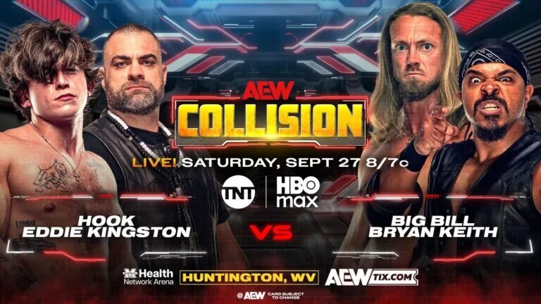 A graphic for the AEW Collision preview for the September 27, 2025 edition.