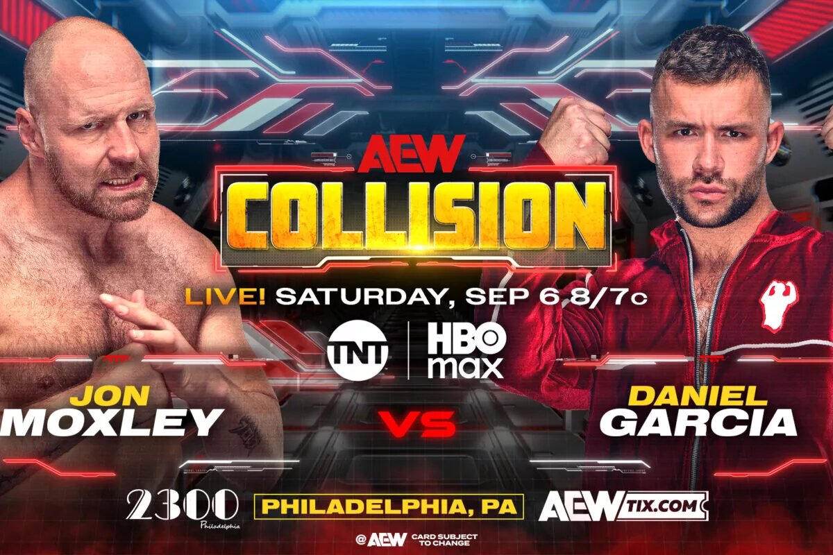 A graphic for the AEW Collision preview for September 6th, 2025.