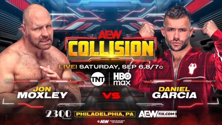 A graphic for the AEW Collision preview for September 6th, 2025.