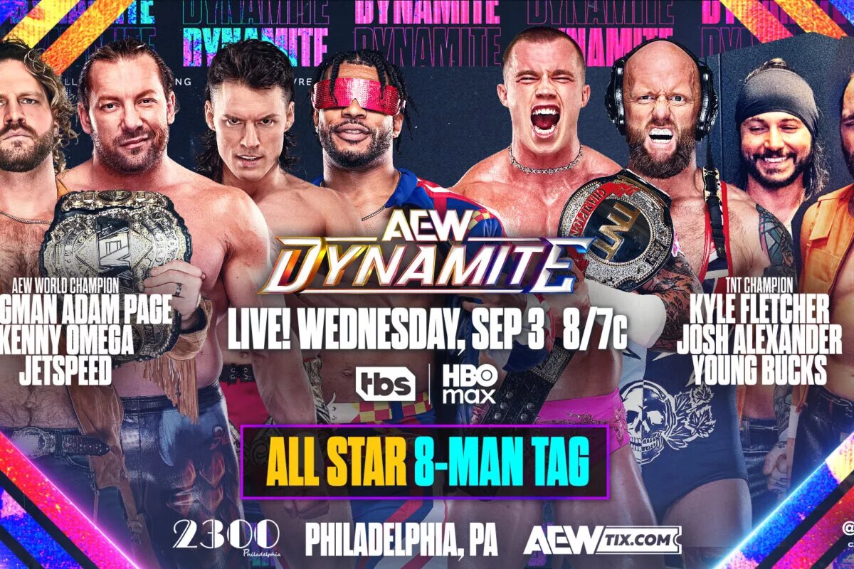 A graphic for the AEW Dynamite preview for September 3rd, 2025.