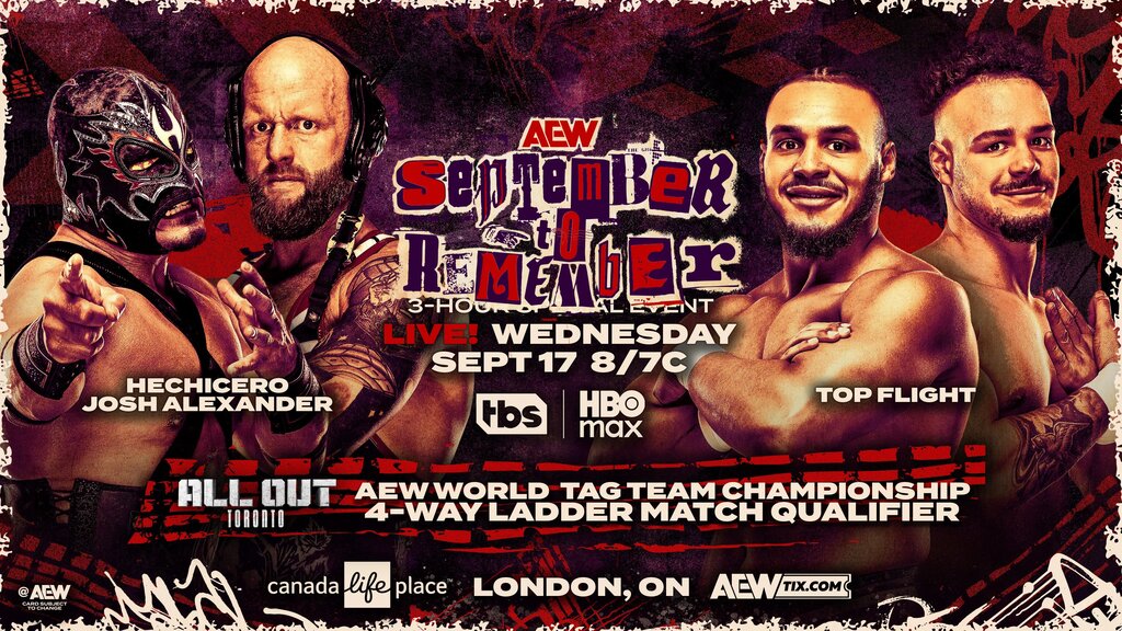 A graphic for the AEW Dynamite "September to Remember" special for September 17, 2025.