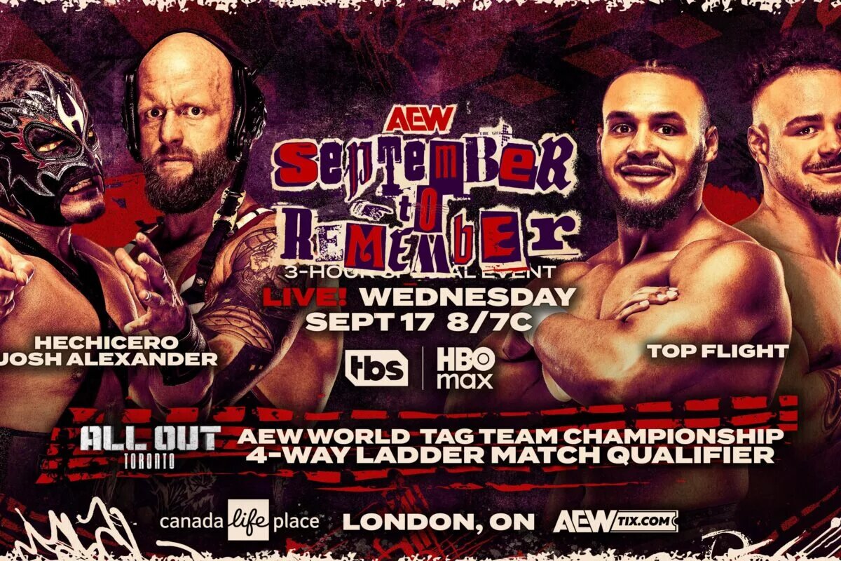 A graphic for the AEW Dynamite "September to Remember" special for September 17, 2025.