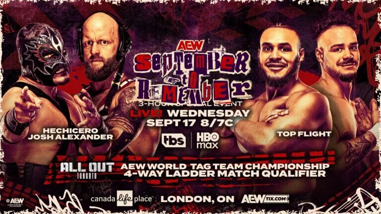 A graphic for the AEW Dynamite "September to Remember" special for September 17, 2025.