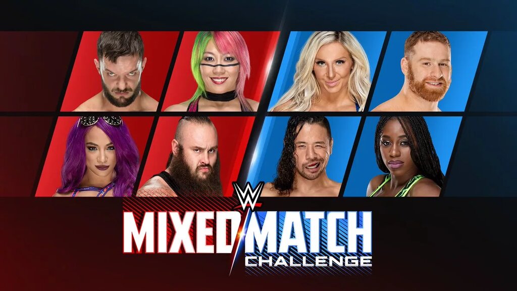 A graphic for the WWE Mixed Match Challenge.