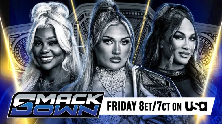 A graphic for the WWE SmackDown preview for September 26, 2025, the first SmackDown after Wrestlepalooza.