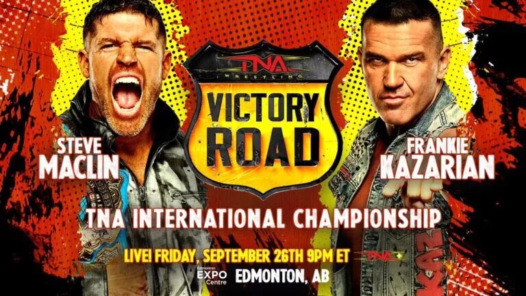 A graphic for TNA Victory Road 2025, featuring WWE NXT.