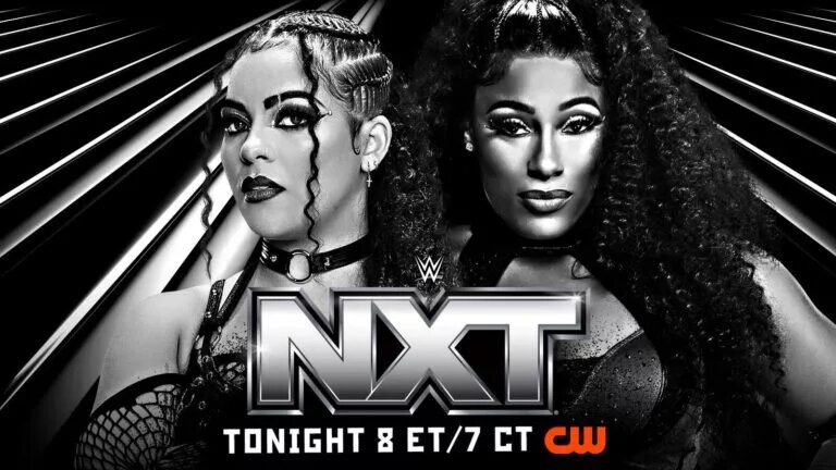 A graphic for WWE NXT featuring Jaida Parker and Lash Legend.