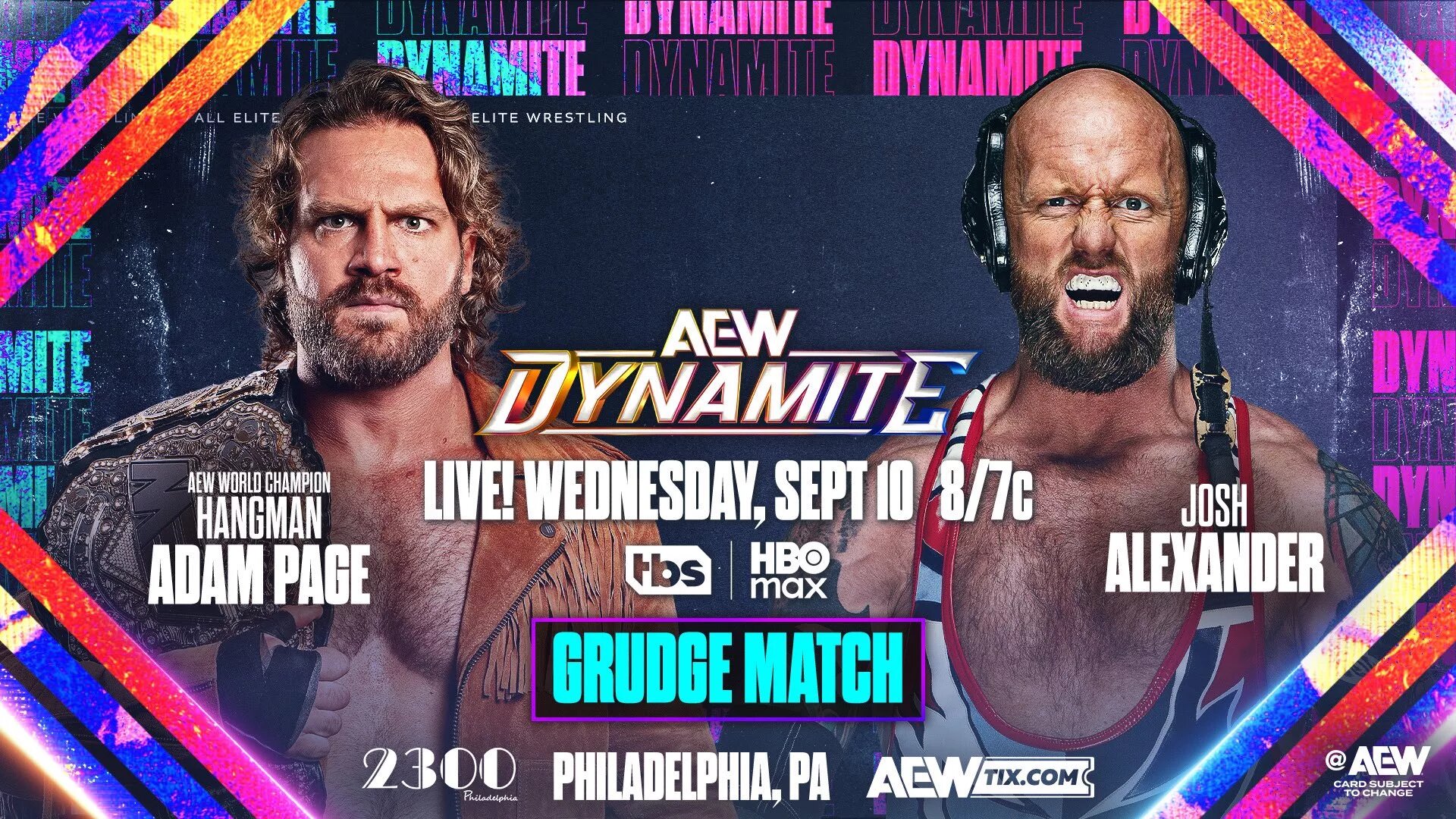 An AEW Dynamite preview graphic for the September 10th, 2025 episode.