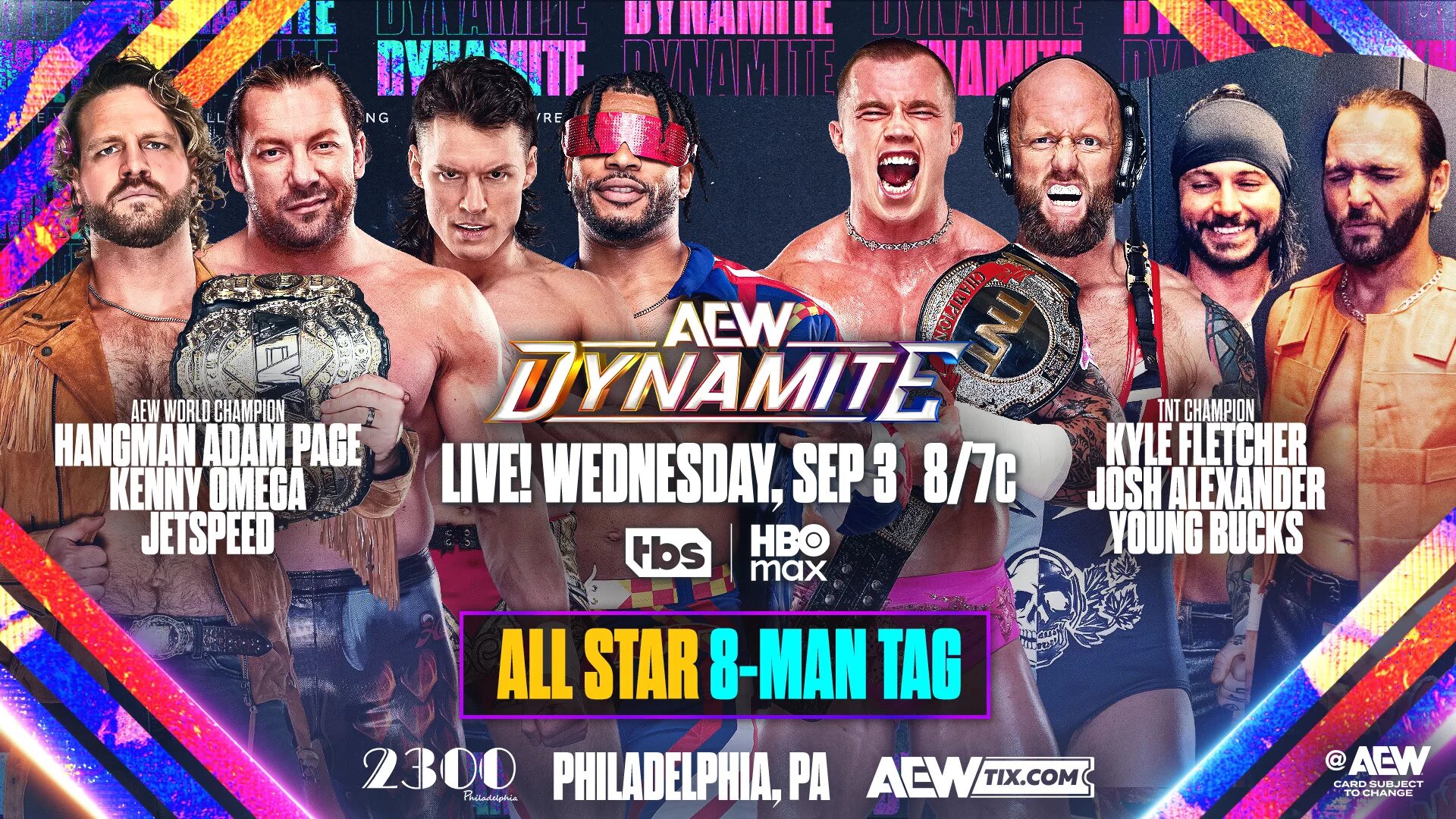 A graphic for the AEW Dynamite preview for September 3rd, 2025.