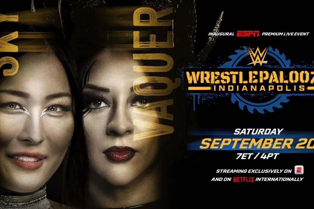 A graphic for WWE Wrestlepalooza, happening on September 20, 2025 in Indianapolis, Indiana, marking WWE's debut on ESPN.
