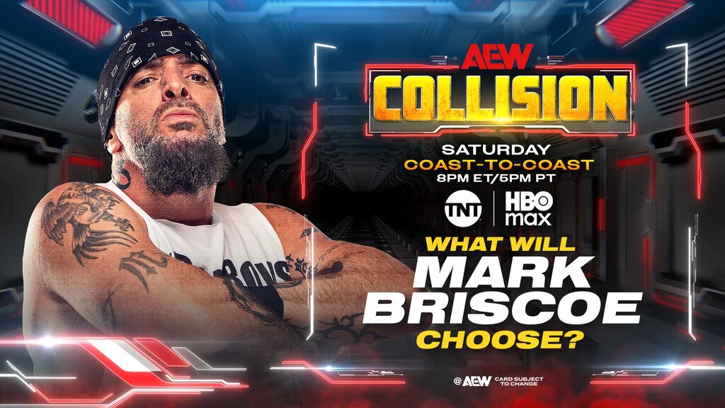 A graphic for the AEW Collision preview for September 13th, 2025.