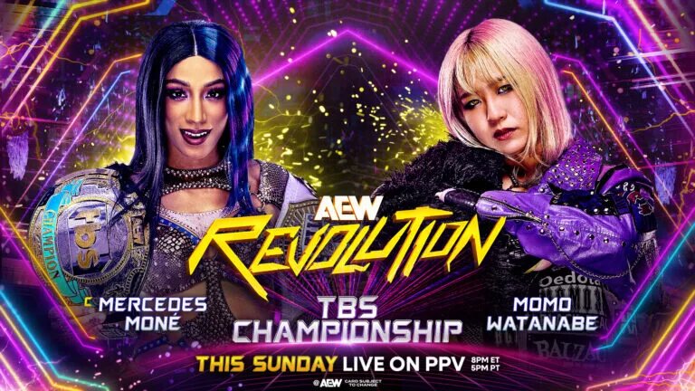 A graphic of top Joshi in 2025 Momo Watanabe in AEW.