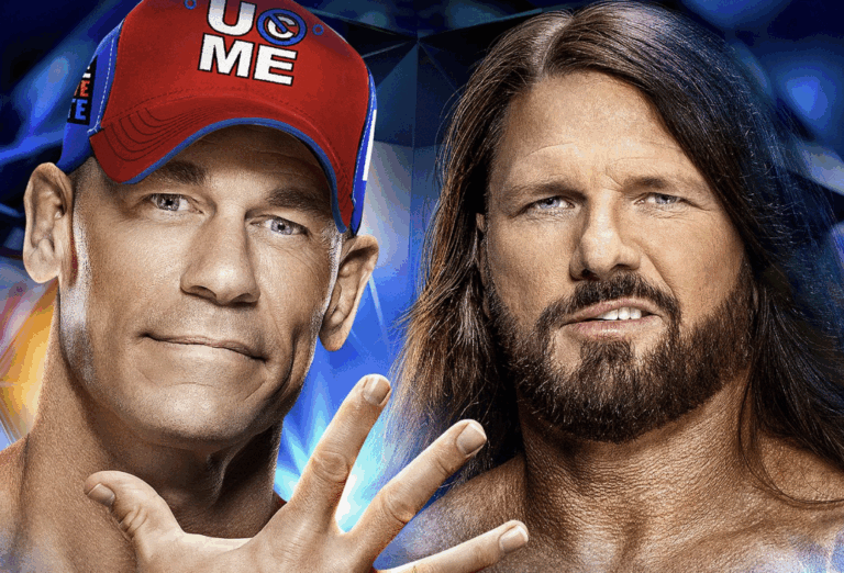 John Cena vs AJ Styles match graphic