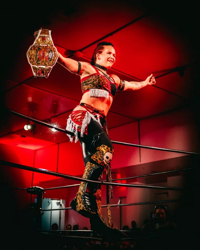 A photo of Masha Slamovich, a wrestler facing domestic abuse allegations.