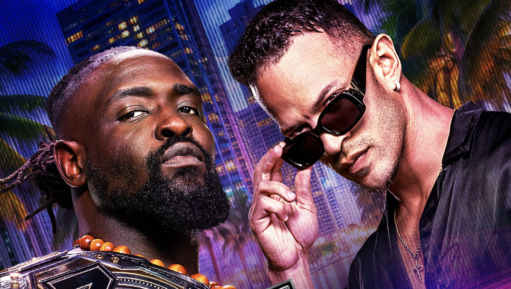 Oba Femi vs Ricky Saints for the NXT Championship at No Mercy graphic
