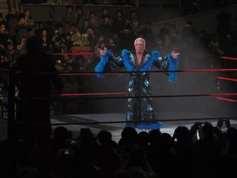 A photo of former WCW and WWE legend, Ric Flair, who's had massive title changes in September.