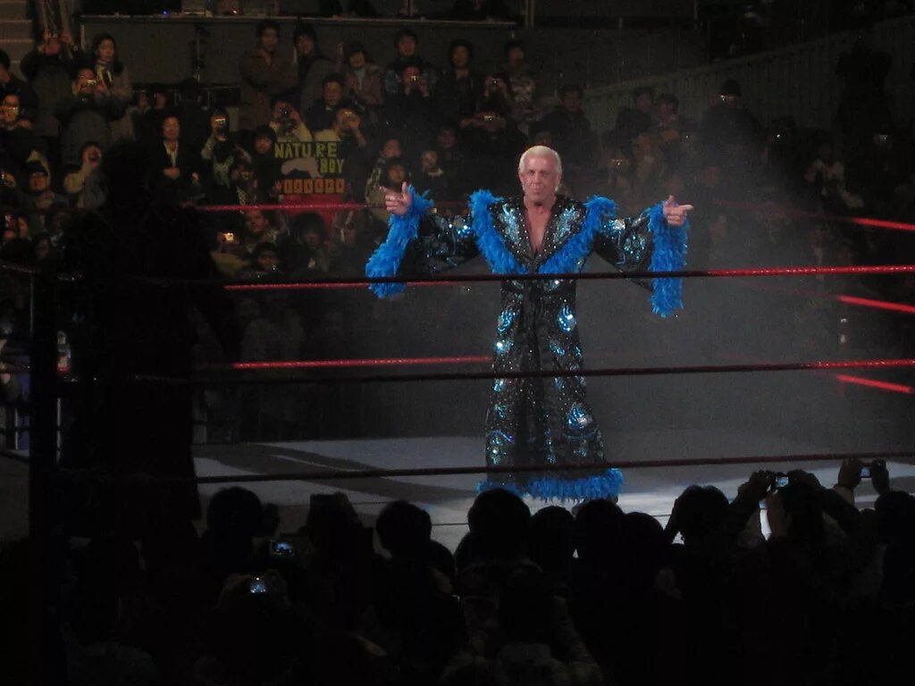 A photo of former WCW and WWE legend, Ric Flair, who's had massive title changes in September.