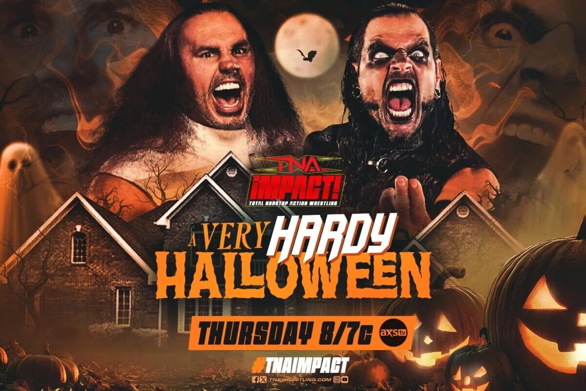 A graphic for TNA iMPACT a Very Hardy Halloween.