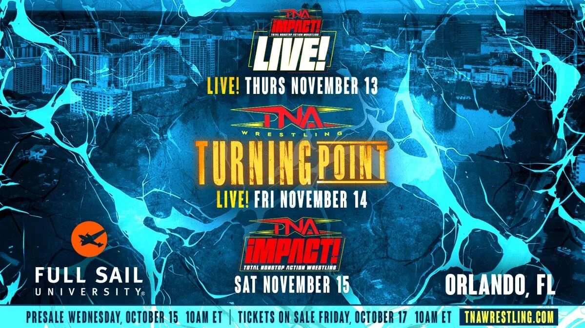 A graphic for TNA Turning Point 2025.