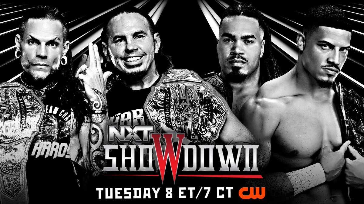 A photo of The Hardy Boyz at NXT Showdown.