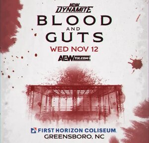 A graphic for AEW Blood and Guts.