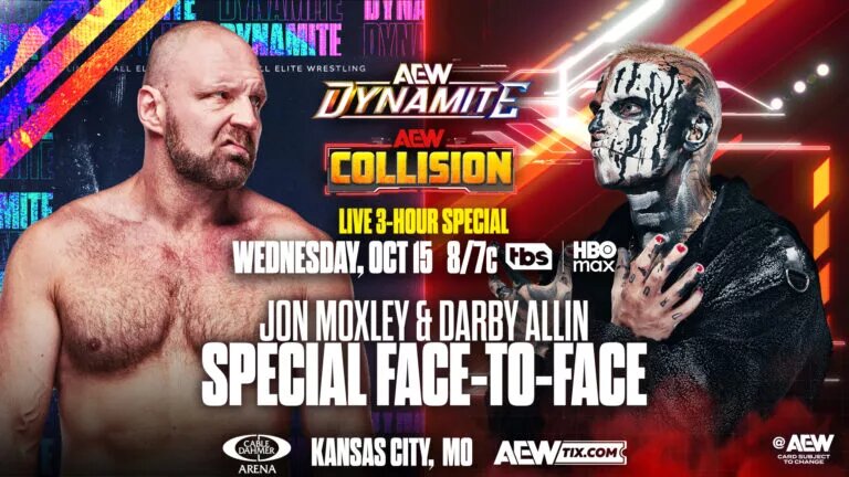 A graphic for the AEW Dynamite/Collision Live 3-Hour Special.