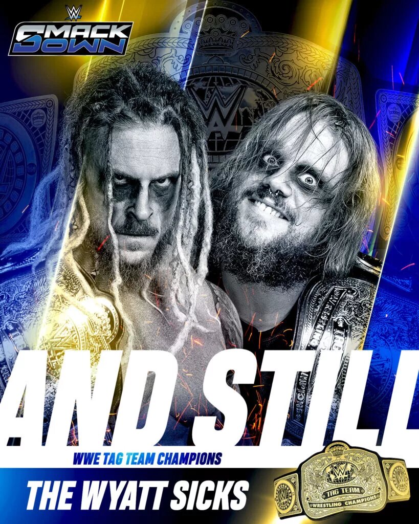 A WWE SmackDown graphic for The Wyatt Sicks, who was confronted by MFT.