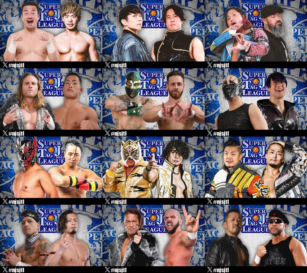 A graphic for the NJPW Super Jr. Tag League Teams.