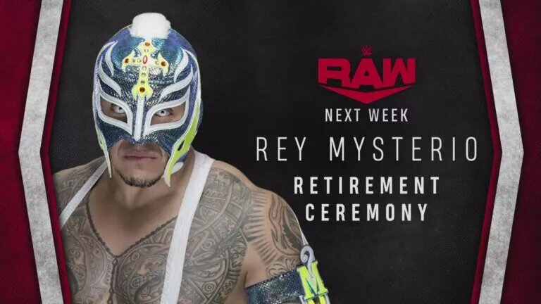 A graphic for Rey Mysterio WWE retirement tour.