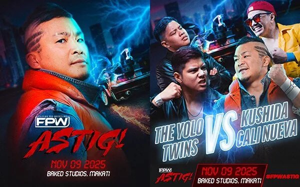 A graphic for NJPW star KUSHIDA, who will make his debut in the Philippines for FPW or Filipino Pro-Wrestling.