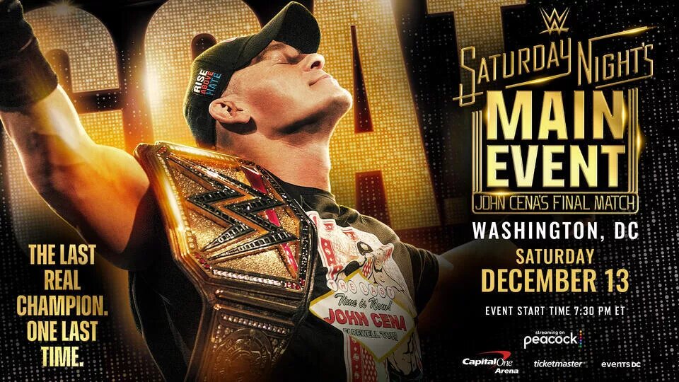 A WWE graphic featuring John Cena.