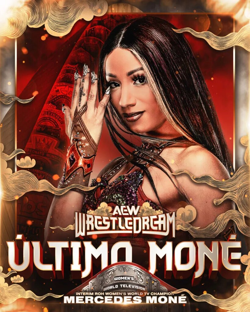 A graphic of Mercedes Mone from AEW WrestleDream.