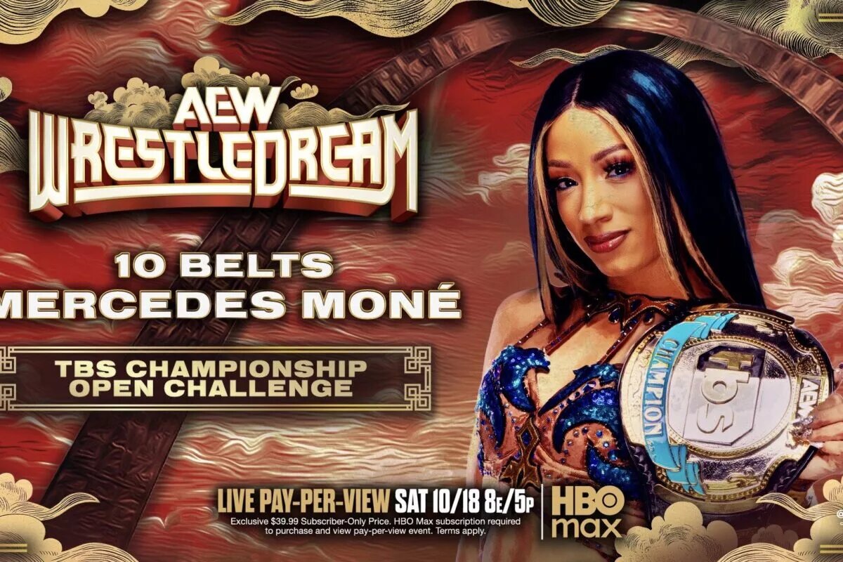 A graphic of Mercedes Mone from AEW WrestleDream.