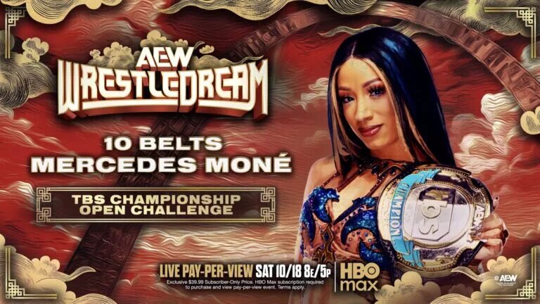 A graphic of Mercedes Mone from AEW WrestleDream.