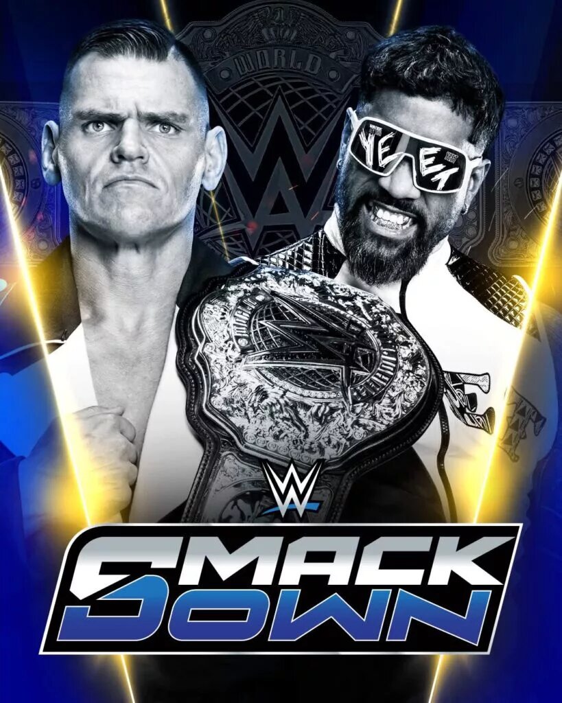 A graphic of Gunther on WWE SmackDown.