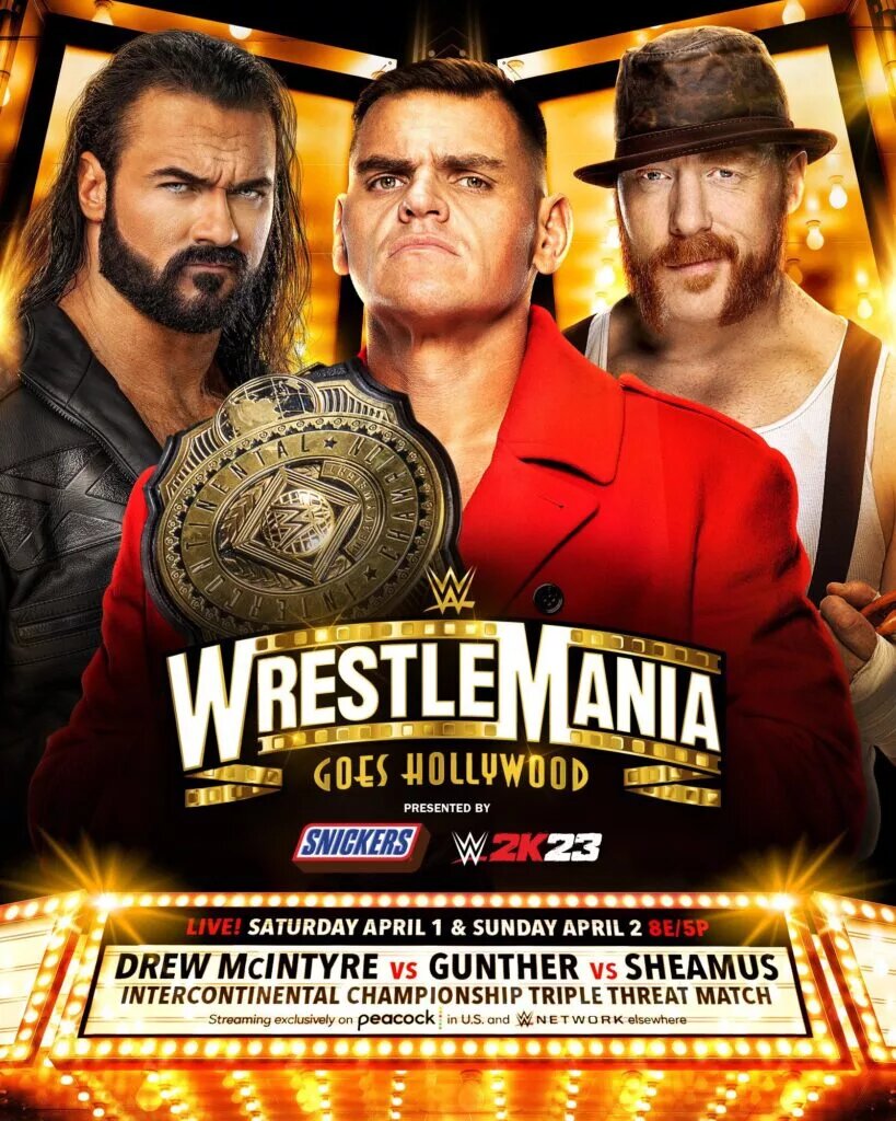 A graphic of one of the greatest WWE Renaissance Era matches.