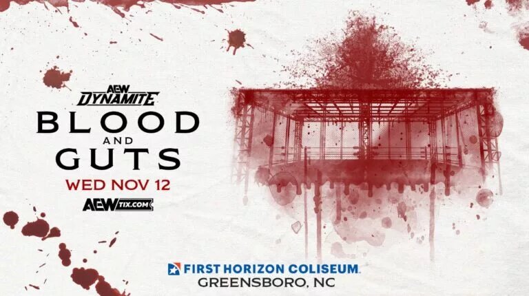 A graphic for AEW Blood and Guts.