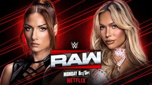 The WWE Raw match card includes Becky Lynch vs. Maxxine Dupri