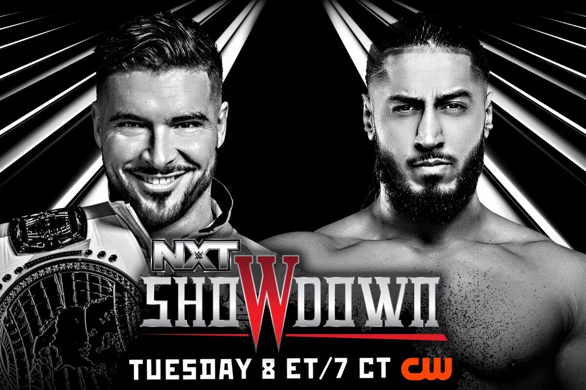 A graphic for WWE NXT Showdown, formerly NXT Invasion, featuring TNA Wrestling star Mustafa Ali.