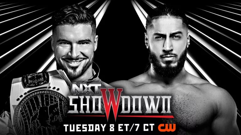 A graphic for WWE NXT Showdown, formerly NXT Invasion, featuring TNA Wrestling star Mustafa Ali.