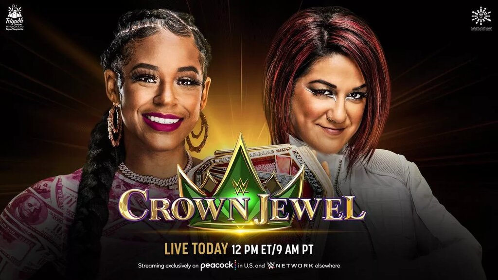 A graphic for WWE Crown Jewel.