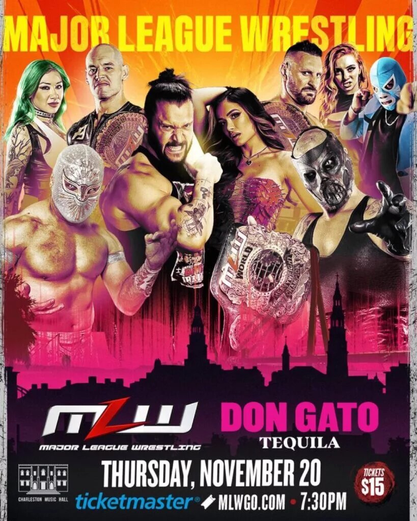 A graphic for MLW featuring Karrion Kross.