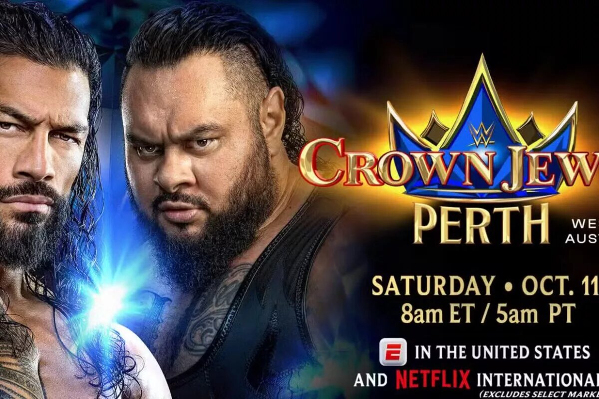 A graphic for WWE Crown Jewel Perth.