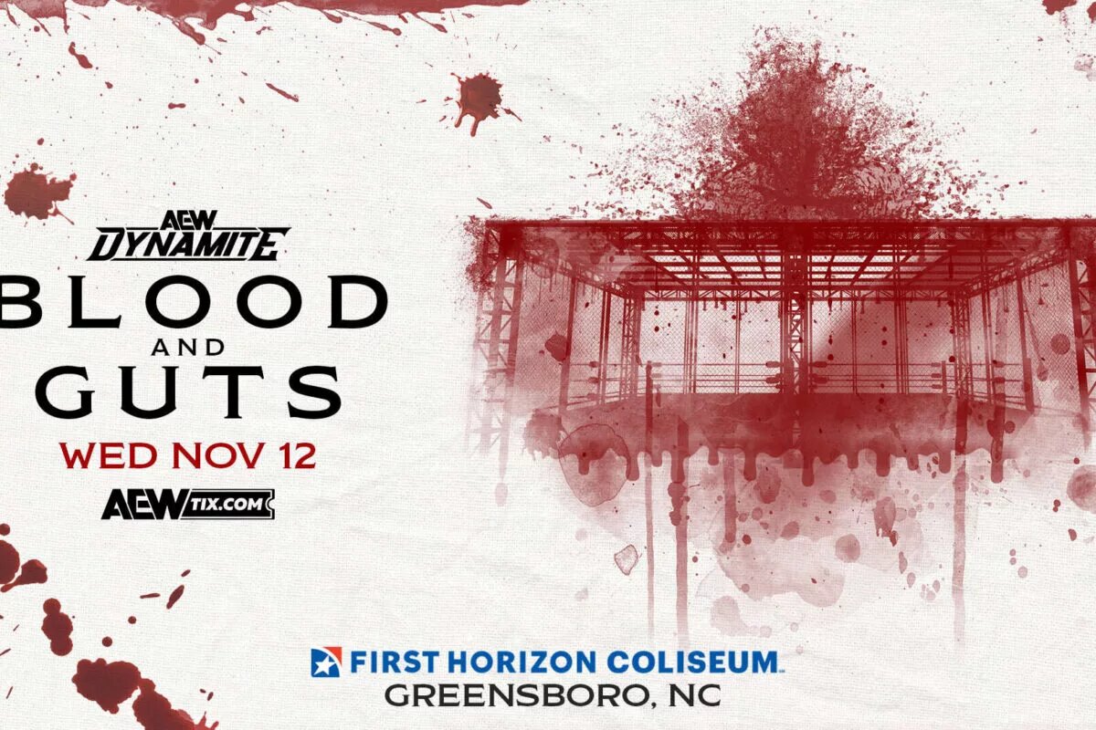 A graphic for AEW Blood and Guts.