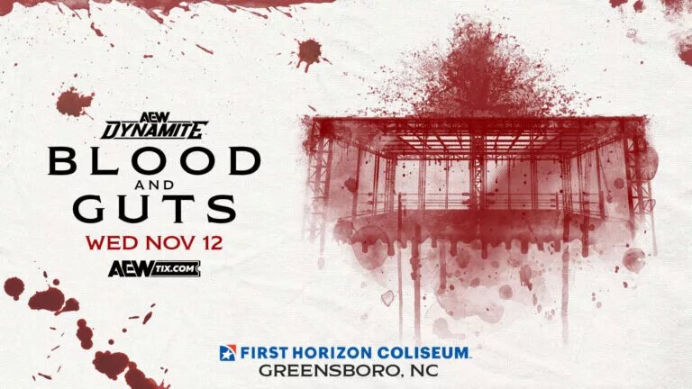 A graphic for AEW Blood and Guts.